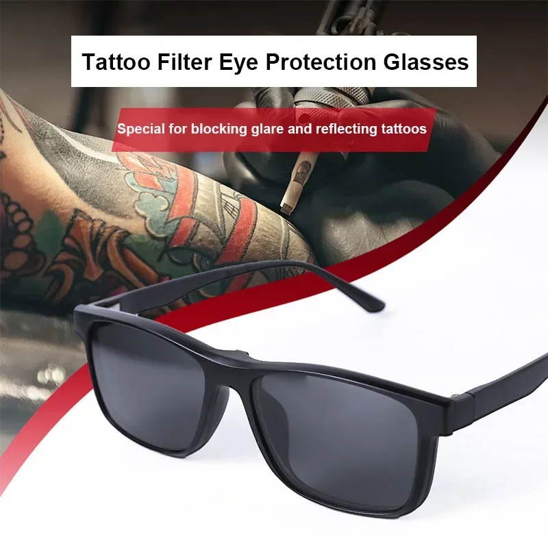 Óculos de proteção ocular de tatuagem, alta qualidade, magnético, integrado tatuagem ferramenta acessórios, alta definição, multi-cena uso