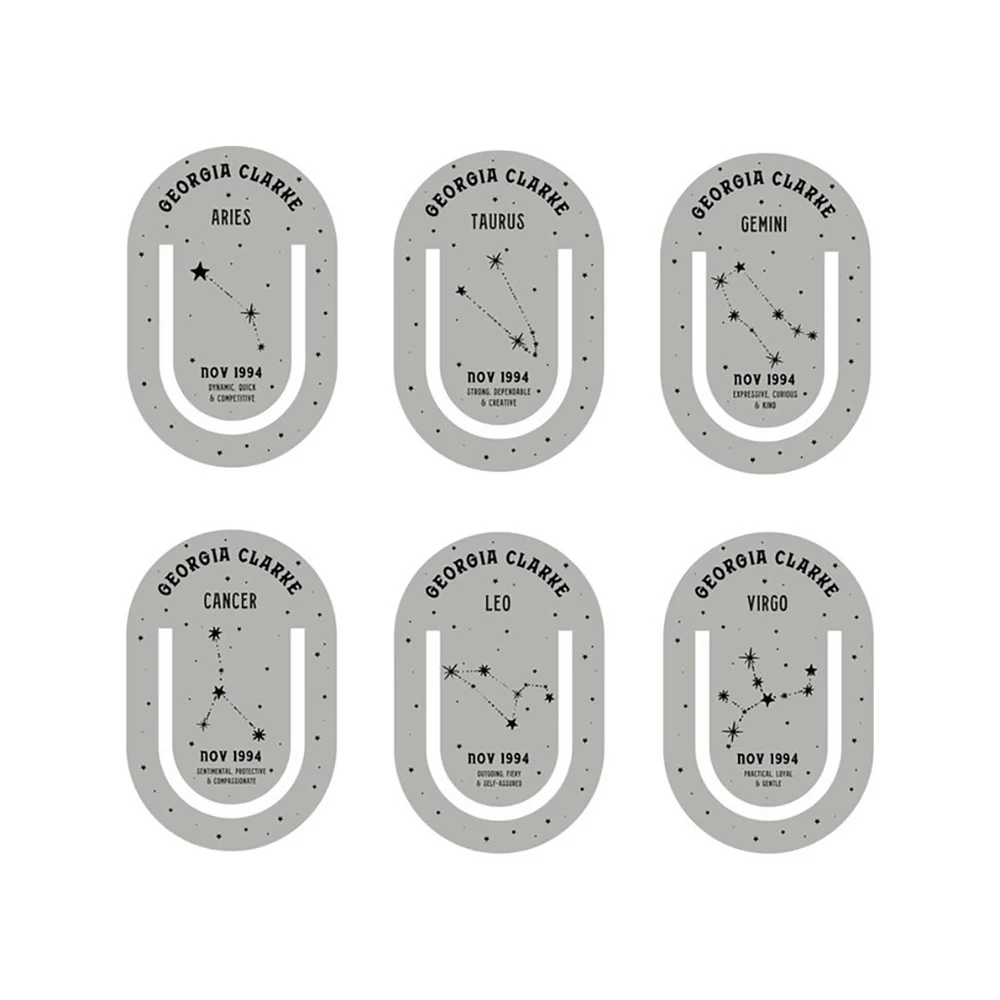 New Customized Oval Stainless Steel Bookmarks, Gifts for Teachers, Students, Wedding Guests, Zodiac Flower for Graduation Season view 4
