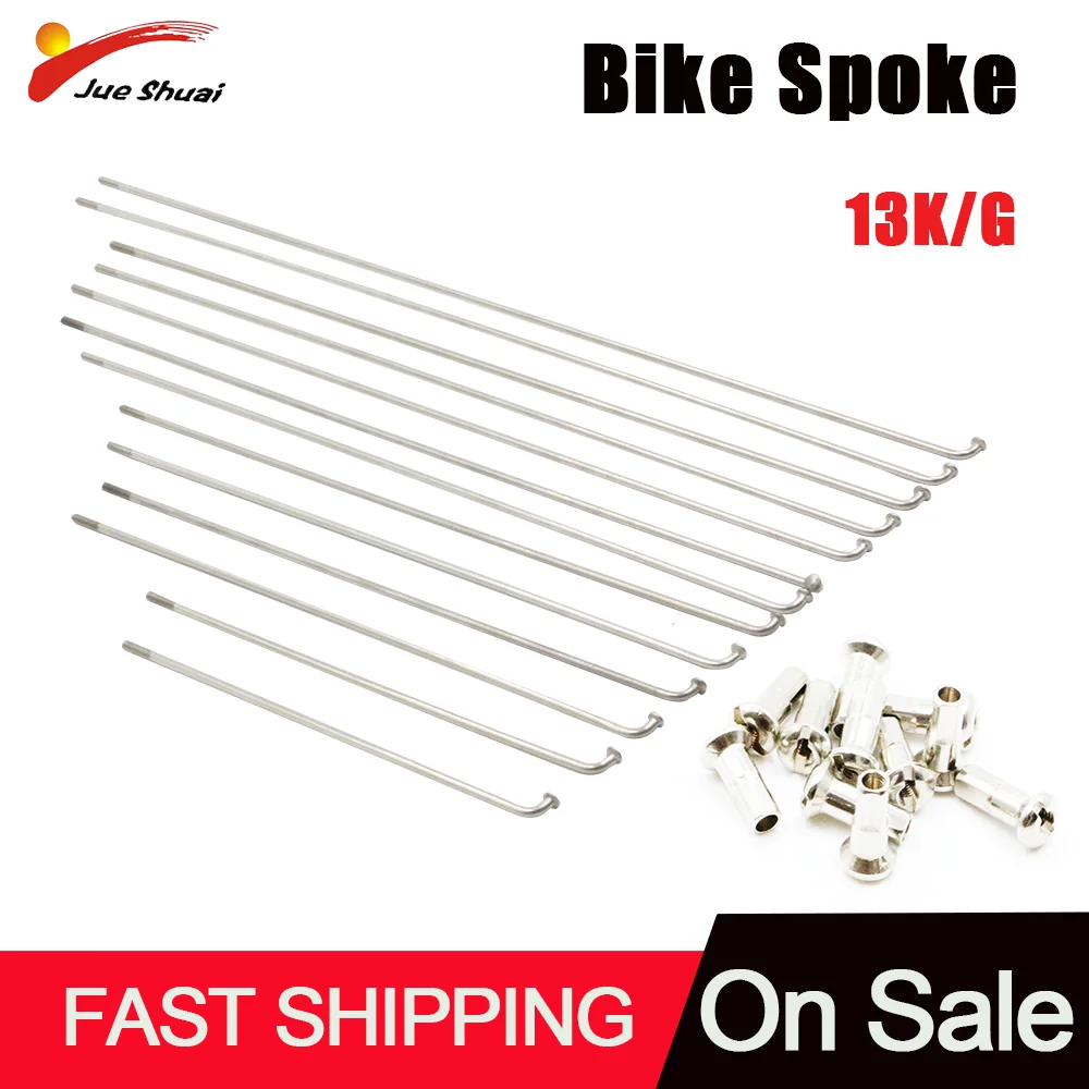 36pcs 13G J Bend Bicycle Spoke 113-284mm Length with Nipples Silver Bike Spoke for Hub Motor Wheel MTB Accessories Cycling Tools