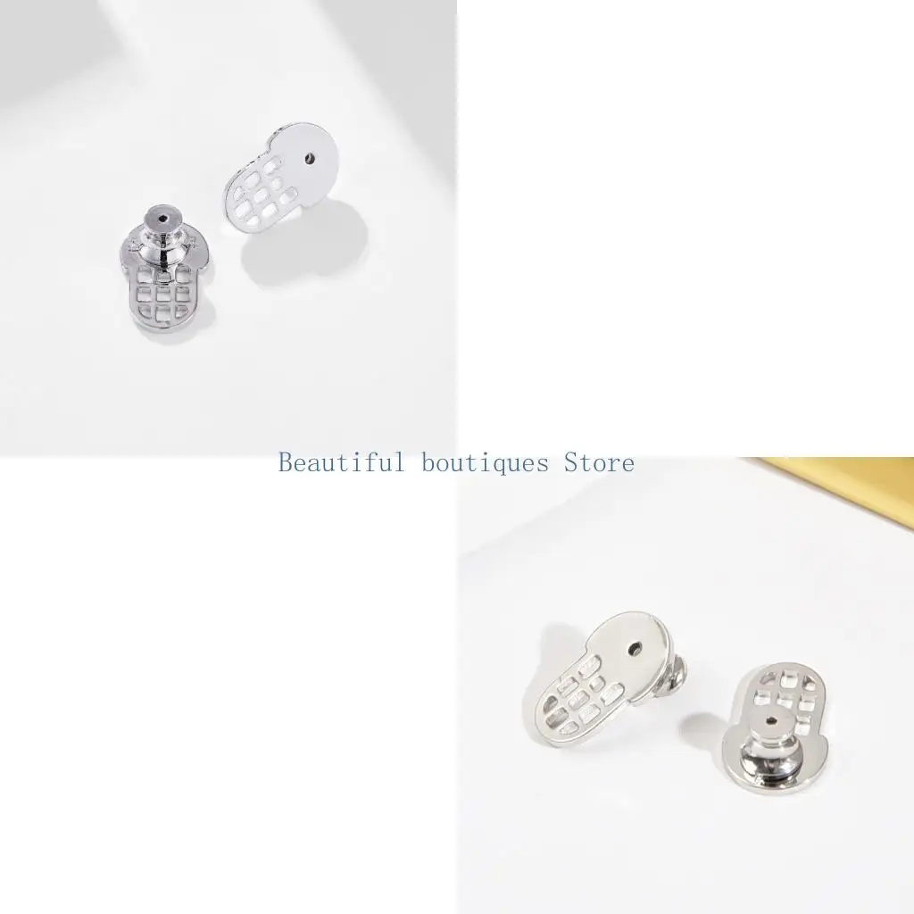 U4LF Secure Locking Earring Backs Sturdy Earring Supports For Heavy Earrings Sturdy Mesh Design Sophisticated Comfort Fit