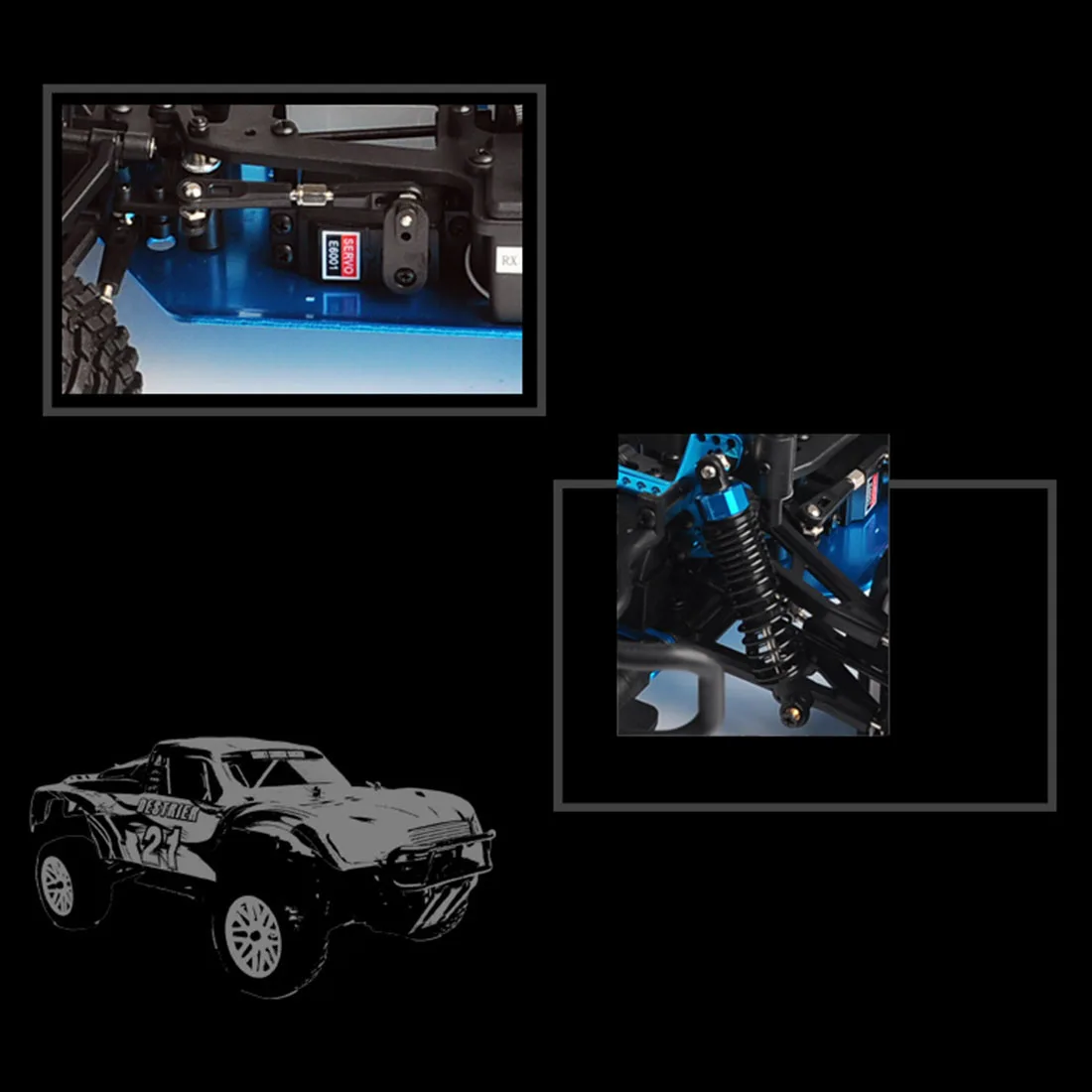 HSP 94155 1:10 4WD Double Speed Short Course Racing Car Methanol Fuel Powered RC Car (No need to assemble)
