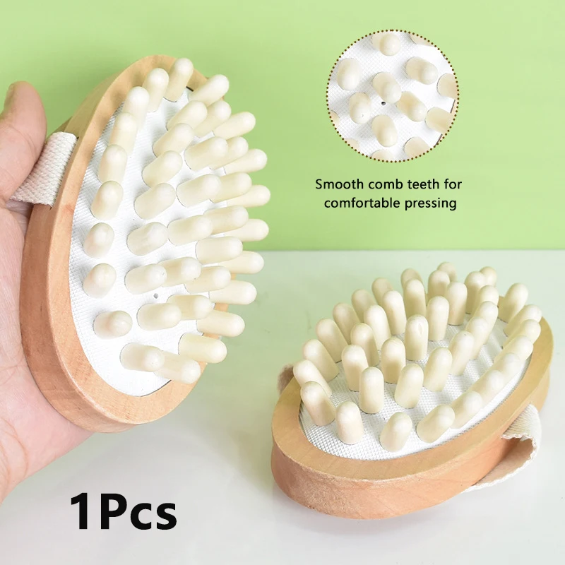 

Body Anti Cellulite Brush Soothing Wooden Essential Oil Spa Air Cushion Massage Hair Comb Scalp Massage Brush Body Massager