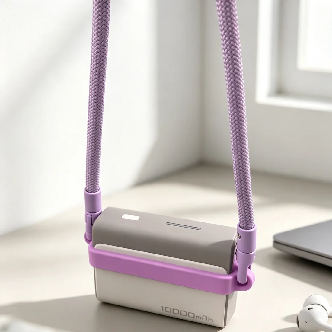 1pcs Multi-purpose Silicone Hanging Ring Holder with Portable Handle Strap Rope for Water Bottle coffee Cup Power bank and more