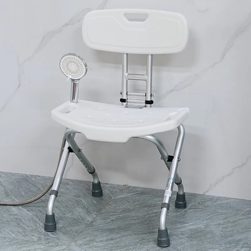 

Foldable-Back Shower Chair — Non-Slip Bathroom Stool for Pregnant Women and General Use (Includes Health-Enhancing Features)