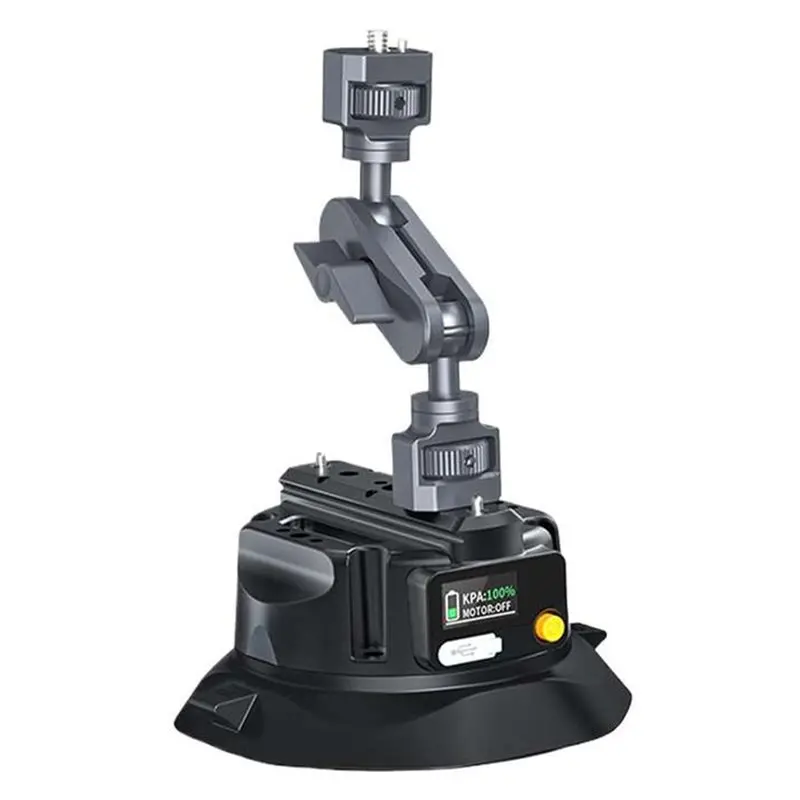 

A13E-Aluminum Ball Head 4.5 Inch Auto Pump Suction Cup Camera Mount Magic For Action Cameras- Can Be Assembled Arbitrarily