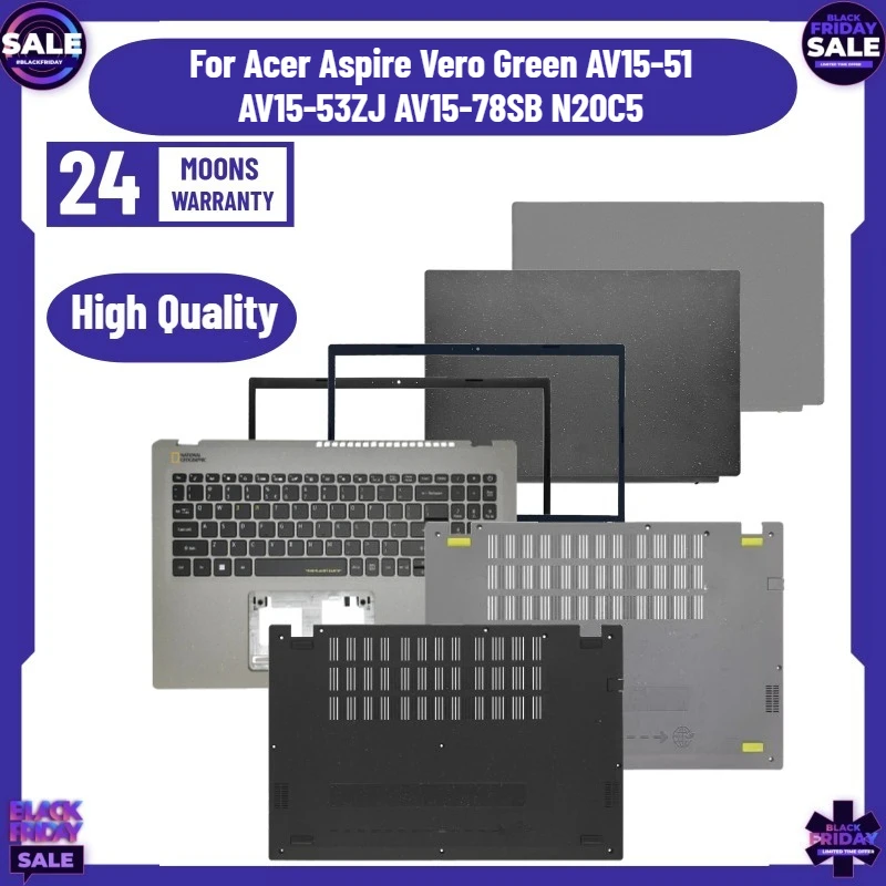 新しい-acer-aspire-vero-green-av15-51-av15-53zj-av15-78sb-n20c5-交換用ラップトップ-lcd-バックカバー-フロントベゼル-ヒンジ