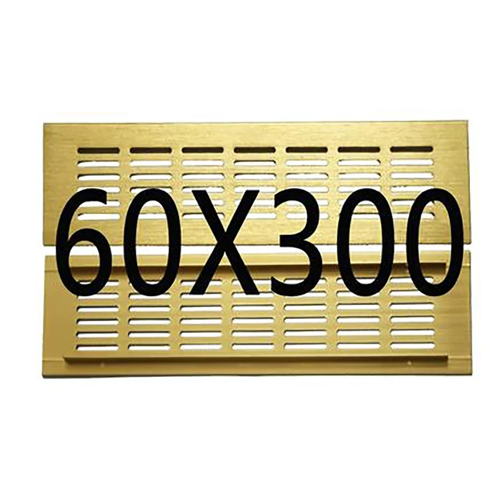 1Pcs Aluminum Alloy Brushed Gold Air Mesh Rectangular Wardrobe Cabinet Closet Air Ventilation Vents