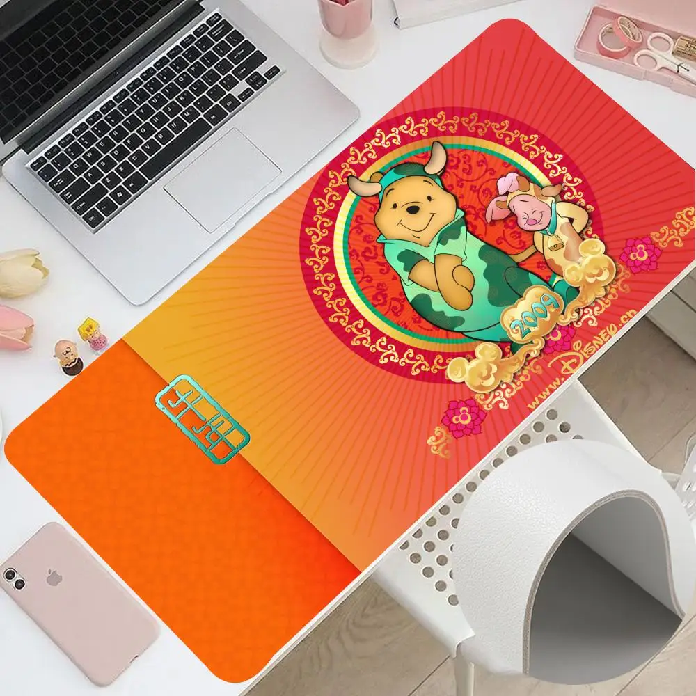 

W-Winnie the Pooh Mouse Pad XXL 600x300mm 800x400mm PU Mousepad Hot Large Gaming Leather Mouse Pad Waterproof Table Mat