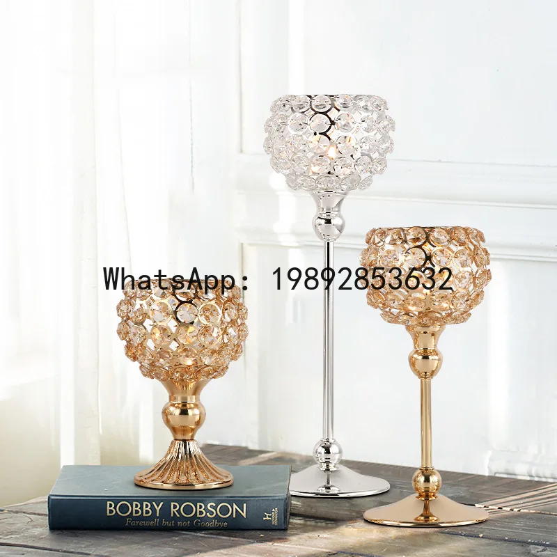 

Zz western-style light luxury candlestick holder - romantic home candlelight dinner creative luxury crystal candlestick
