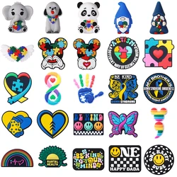 5/10Pcs Silicone Beads Autism Depression Theme Focal Beads For Jewelry Making DIY Necklace Bracelet Jewellery Accessories Gifts