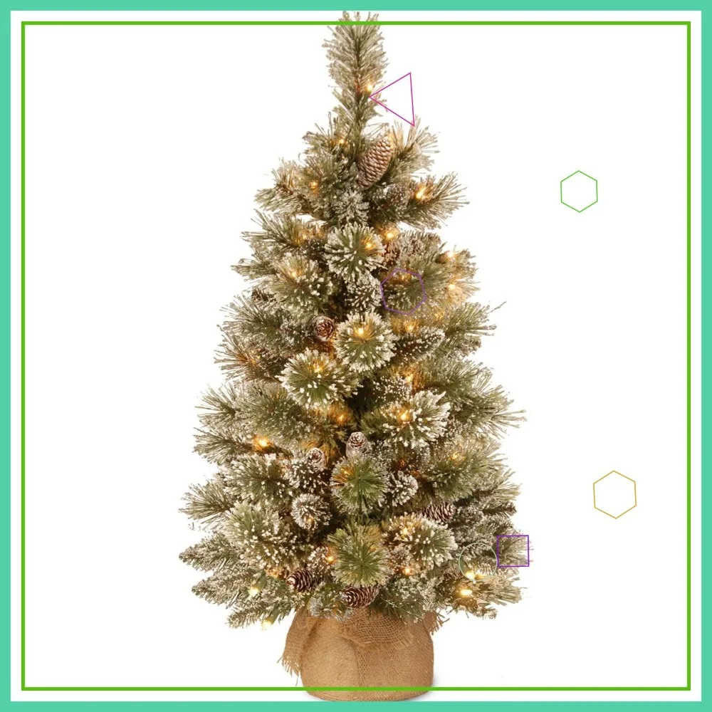 3 Ft Pre-Lit Glitte… - image