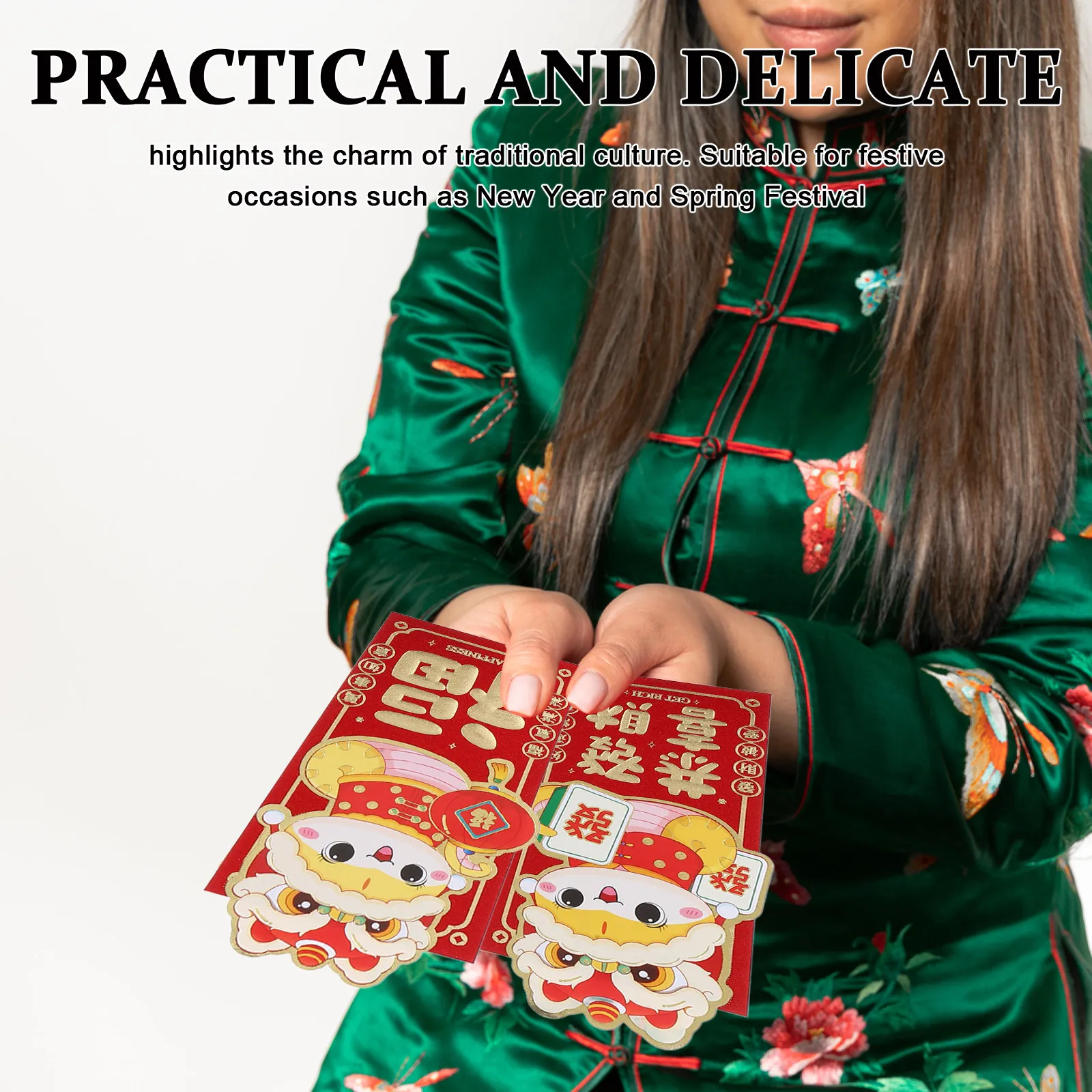 

6 шт. красных блестящих конвертов для денег на Китайский Новый год, декоративные конверты для наличных на свадьбу, Весенний фестиваль, день рождения