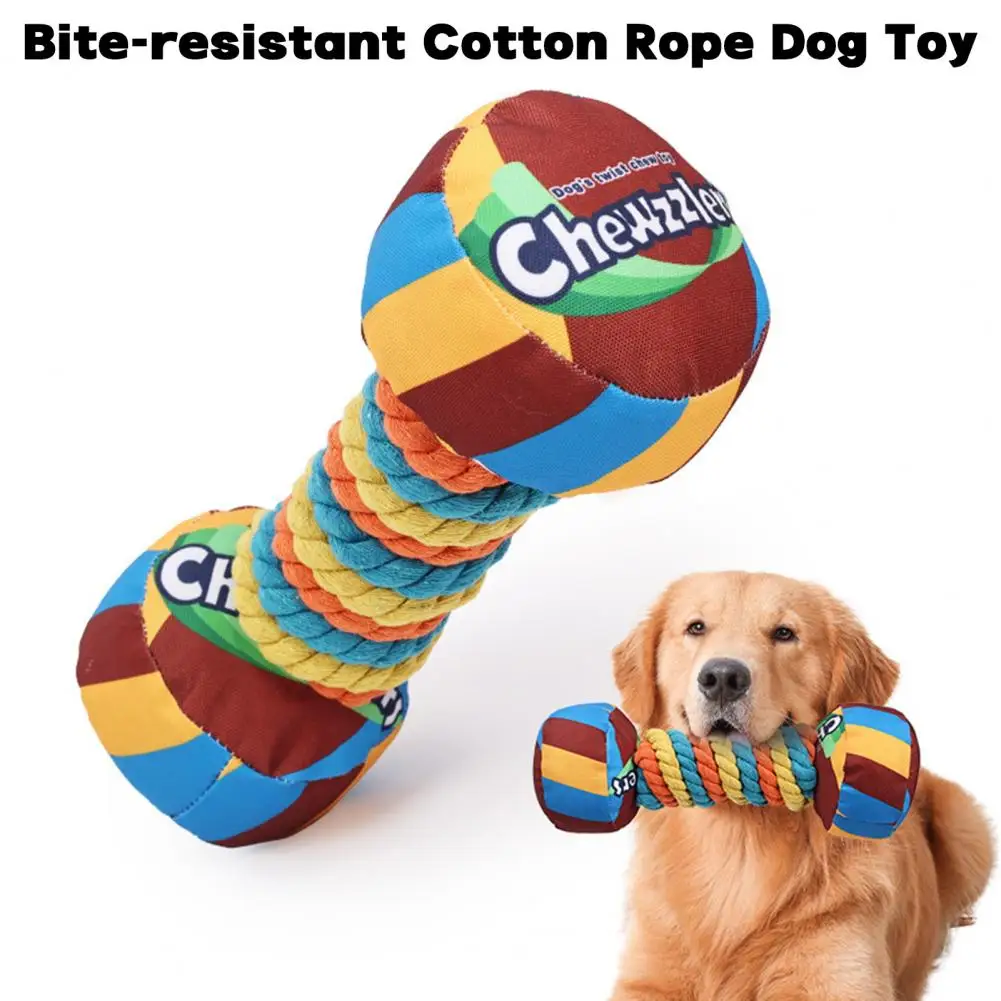 Mancuernas de arcoíris para perros, juguete de dentición resistente a las mordeduras, dientes duraderos, suministros para mascotas, tacto cómodo