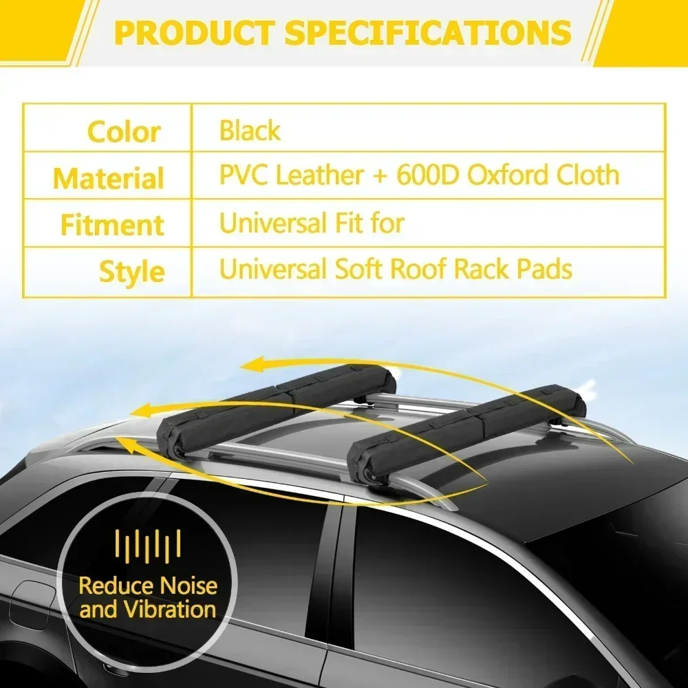 Universal Car Roof Luggage Soft Rack Pads for Kayak/Sup/Paddleboard/Canoe/Snowboard/Windsurfing Car Surfboard Racks Accessory