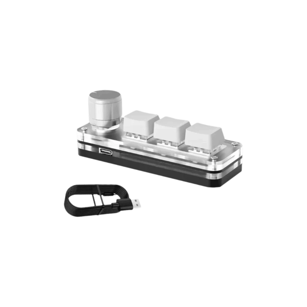 

new Macropad Macro Mechanical Keyboard 3 Keys RGB Backlit Custom Programming Keypad Mini Knob Keypad Photoshop