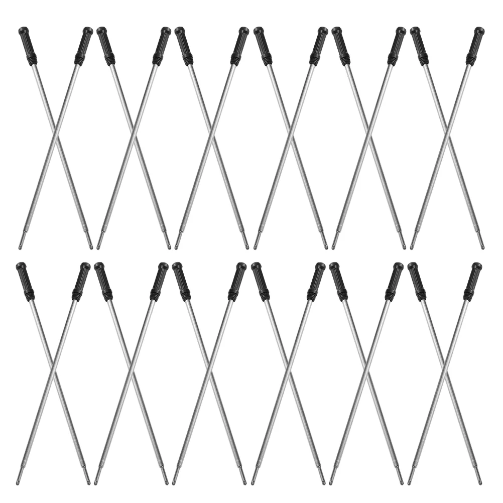 

50pcs Black Metal Ballpoint Pen Refills Replaceable Ink For Office Use Compatible With Twist Click Pens