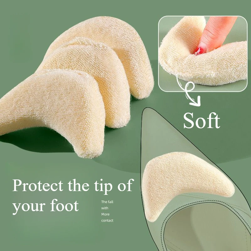 1 คู่ Toe Pads สําหรับรองเท้าบัลเล่ต์เต้นรํา Pointe POUCH Pads Inserts ความนุ่มนวลฟองน้ําครอบคลุมรองเท้าส้นสูง Forefoot Pain Relief ป้องกัน