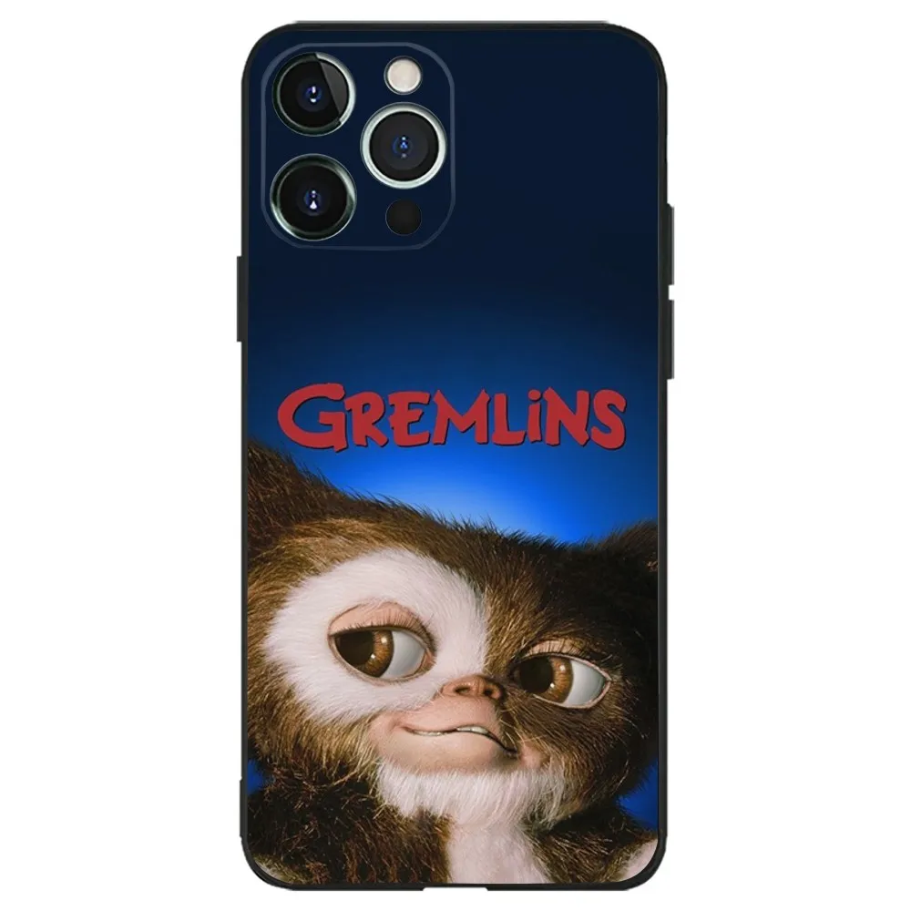 Gremlins Gizmo Phone Case For iPhone 16,15,14,13,12,11,Plus,Pro Max,XS,X,XR,SE,Mini,8,7 Soft Silicone Black Cover