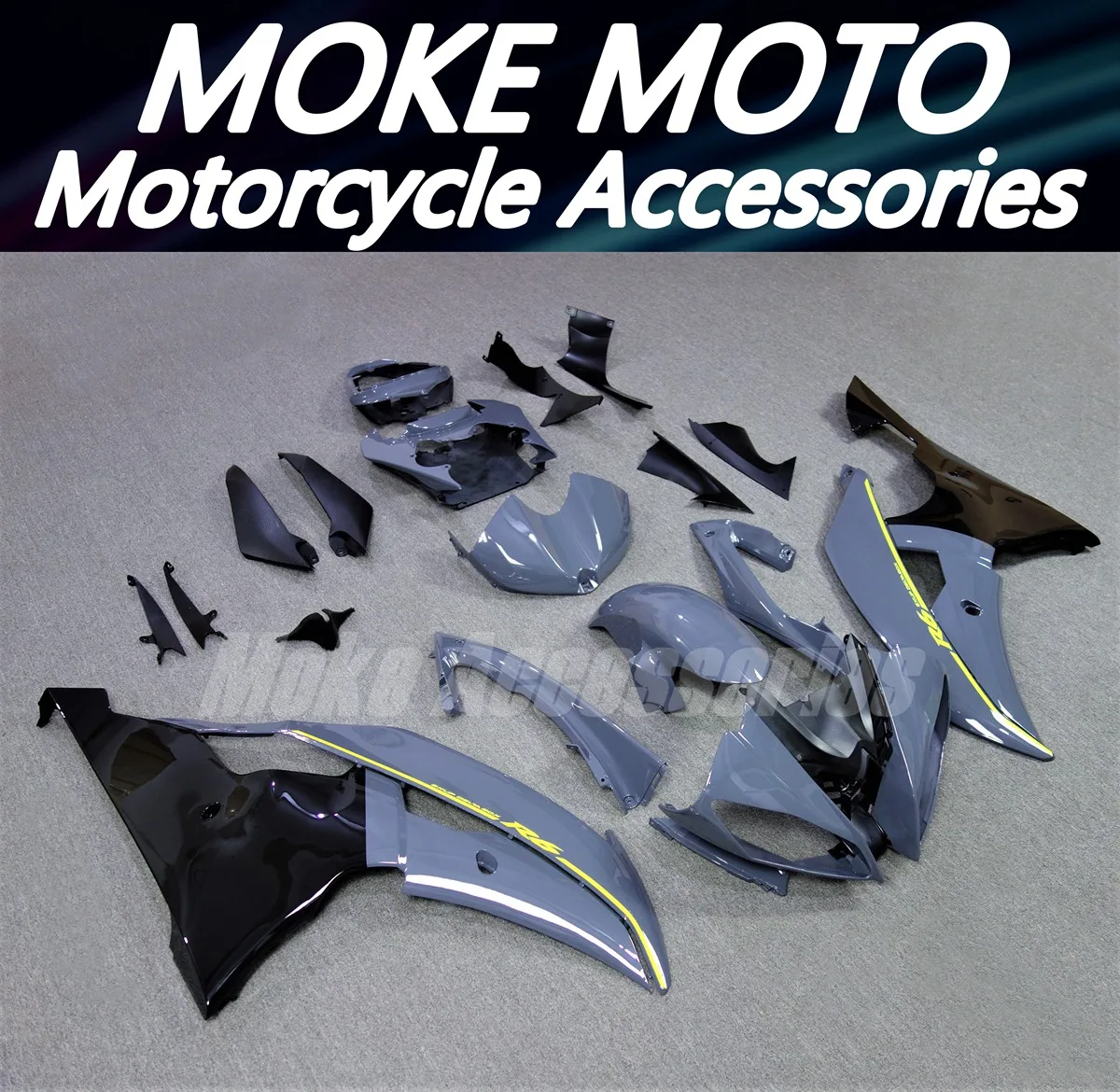 

Fairings Kit Fit For R6 2008 2009 2014 2015 2016 Bodywork Set High Quality ABS Injection New black gray Neon