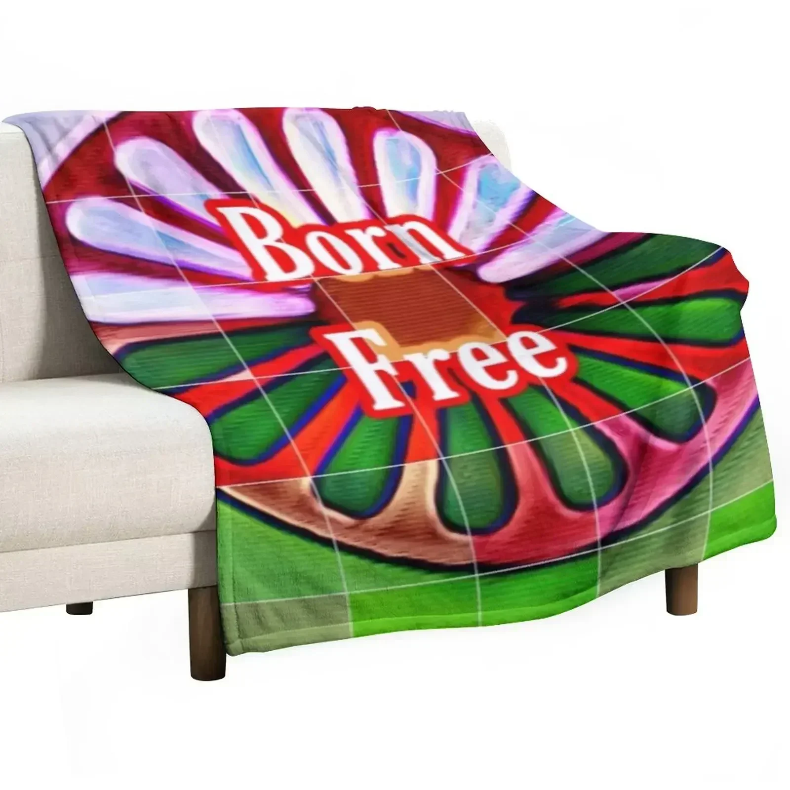 Born free Throw Blanket For Sofa Thin Nap Cute For Decorative Sofa Tourist Luxury St Blankets