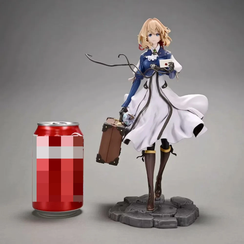 New 25cm Violet Evergarden Handmade Violet Eternal Garden Gk Tide Play Anime Girl Statue Model Tabletop Decoration Xmas Gift Toy