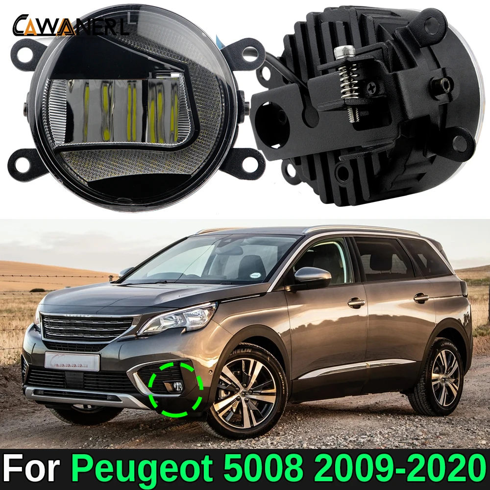 

2 Pieces 30W Adjustable Car Right + Left LED Fog Light Daytime Running Lamp DRL Assembly For Peugeot 5008 2009-2020