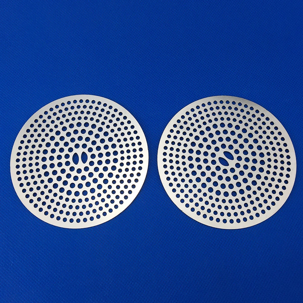 

2pcs Stainless Steel Sink Strainer Filter Mesh Drain Trap Hair Catcher Round Hole With Black Silicone Ring Blocker For Shower