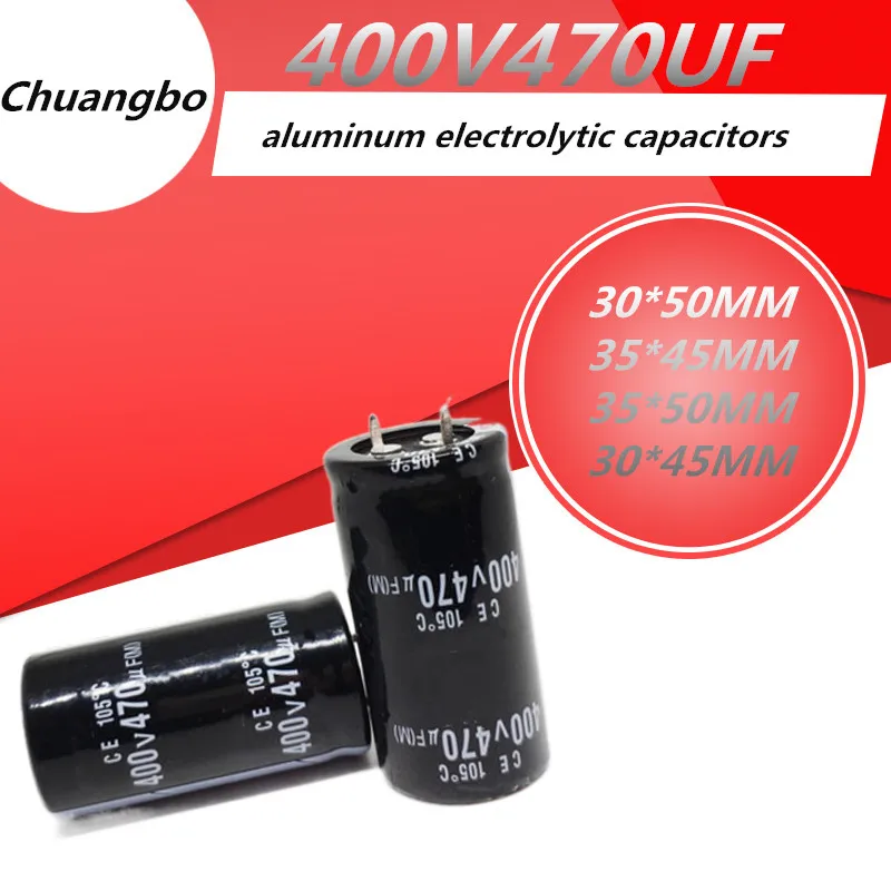 

2 pçs/lote alta qualidade 400V470UF 30X50 35X45MM capacitores eletrolíticos de alumínio 400V470UF 30*50 35*45 35*50 30*45MM