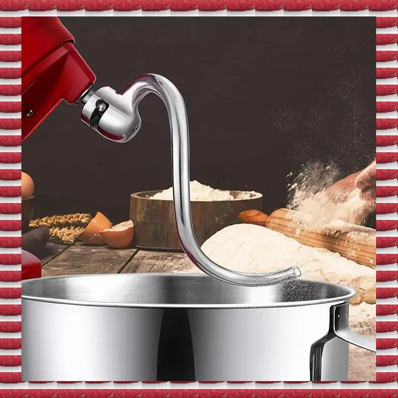 

A97G 2X Dough Hook For Kitchenaid 5QT Lift And 6QT Stand Mixer, Mixer Dough Attachment, Dishwasher Safe