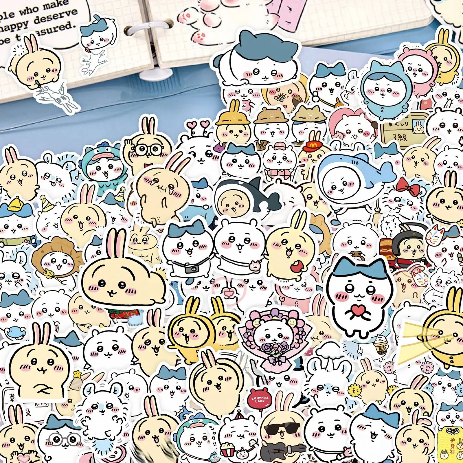 100Pcs/Set kawaii chiikawa Sticker Cartoon Cute Stickers DIY Phone Case Computer Waterproof Decoration Sticker Kids Toys Gift image 3