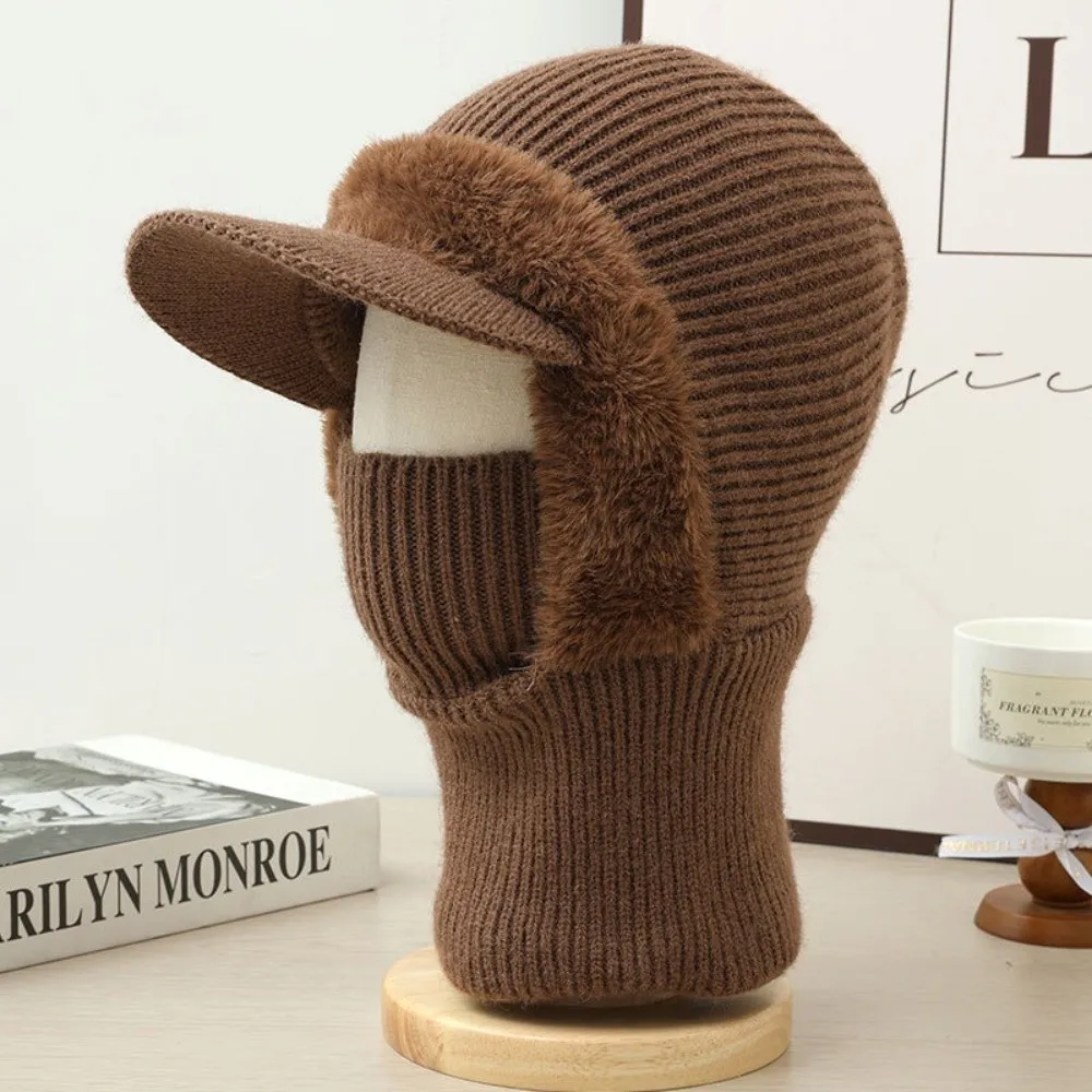 

Gifts Plush Outdoor Windproof Knitted Hat One-piece Windproof Cold Keep Warm Beanie Cap Soft Full Cover Style Cycling Neck Cover
