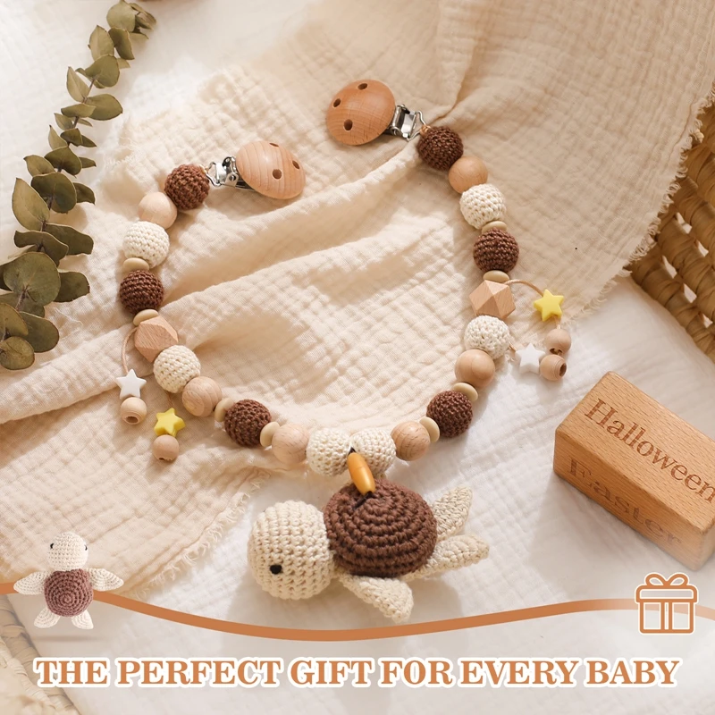 新生児用の木製クリップ付きガラガラのおもちゃ,動物のペンダント,ベビーカーのおもちゃ,0〜12か月