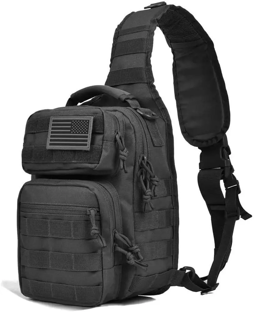 

Маленькая тактическая сумка на ремне, военная сумка через плечо с MOLLE, черная