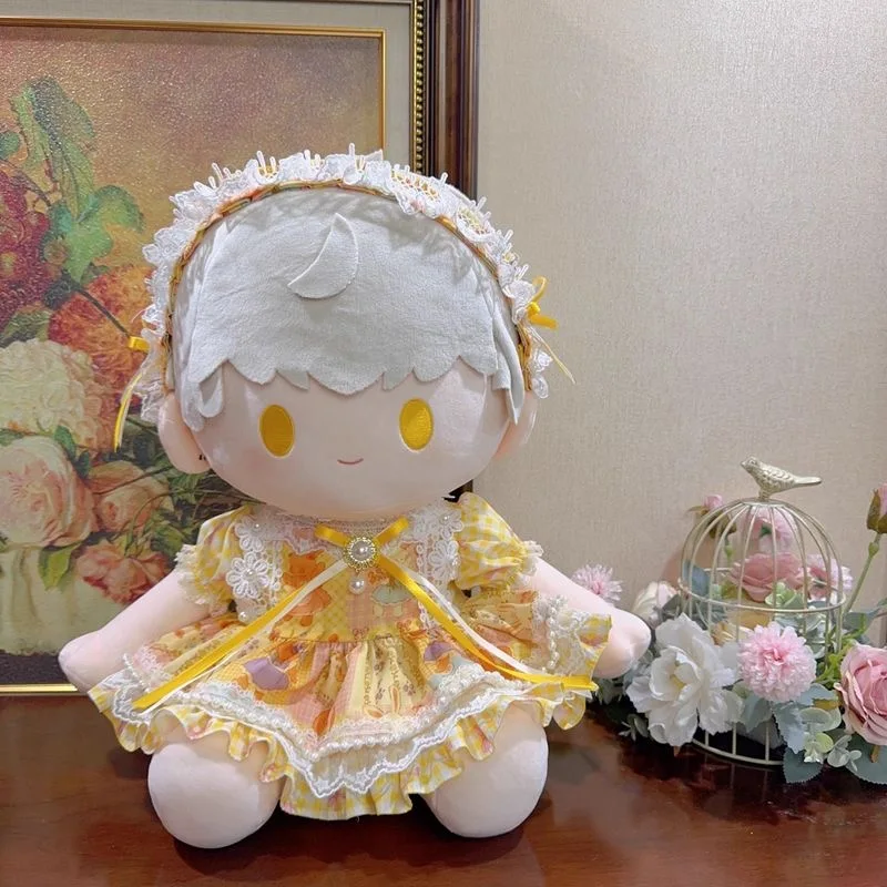 Aurantium Yellow 20CM Cotton Doll Clothes 10CM Doll Clothes，Xingdailu /Lina / Beier Skirt, 50-55CM Reborn Doll Dress Free Shippi