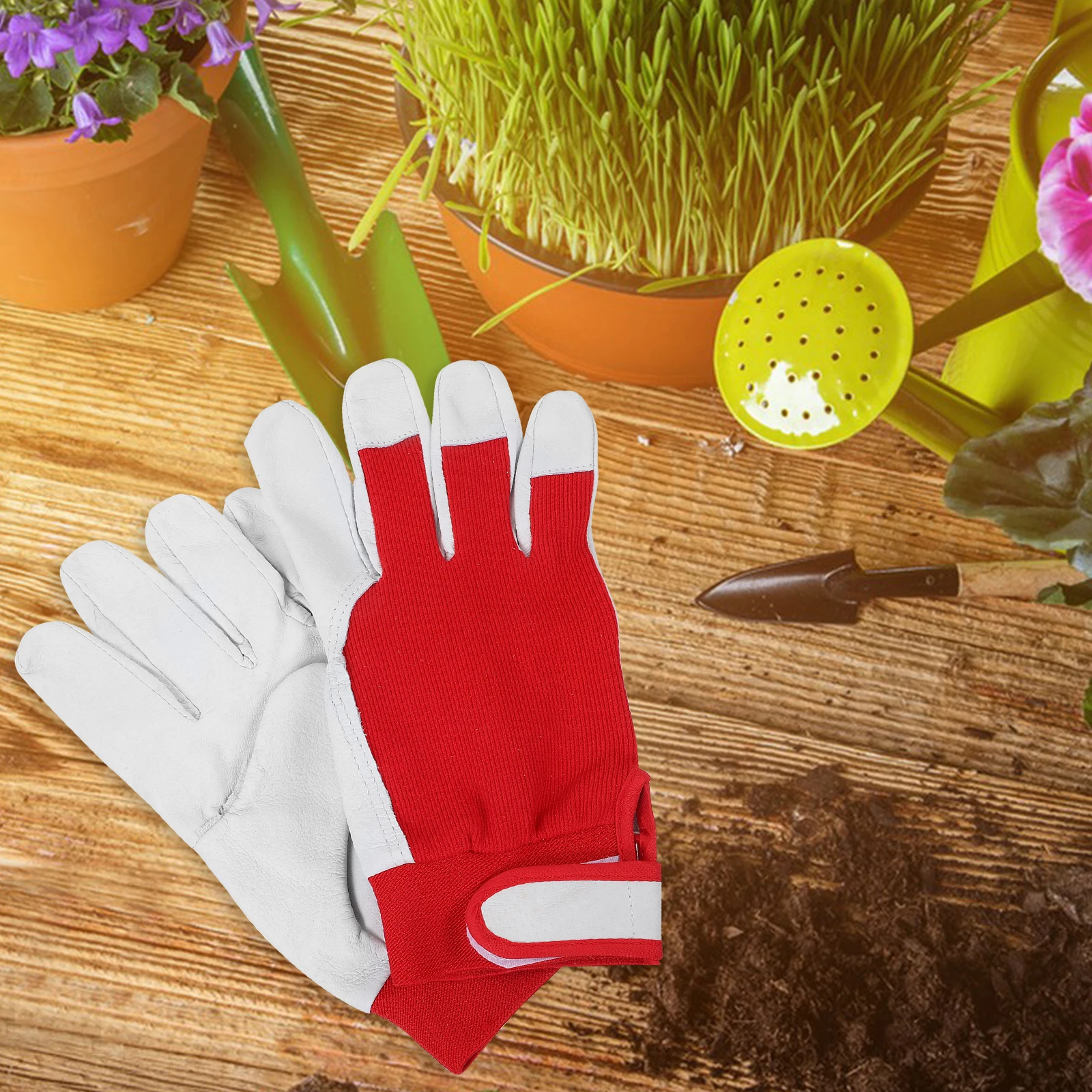 

Thick Durable Gardening Puncture Resistant Heavy Duty Garden Working Gloves Breathable Planting Pruning Gloves for Outdoor Yard