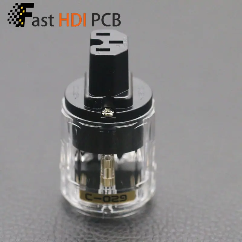 New P029 C029 Clear White US Plug IEC Socket, High Quality Oxygen-Free Copper Hi-Fi Power Connector for DIY Audio System