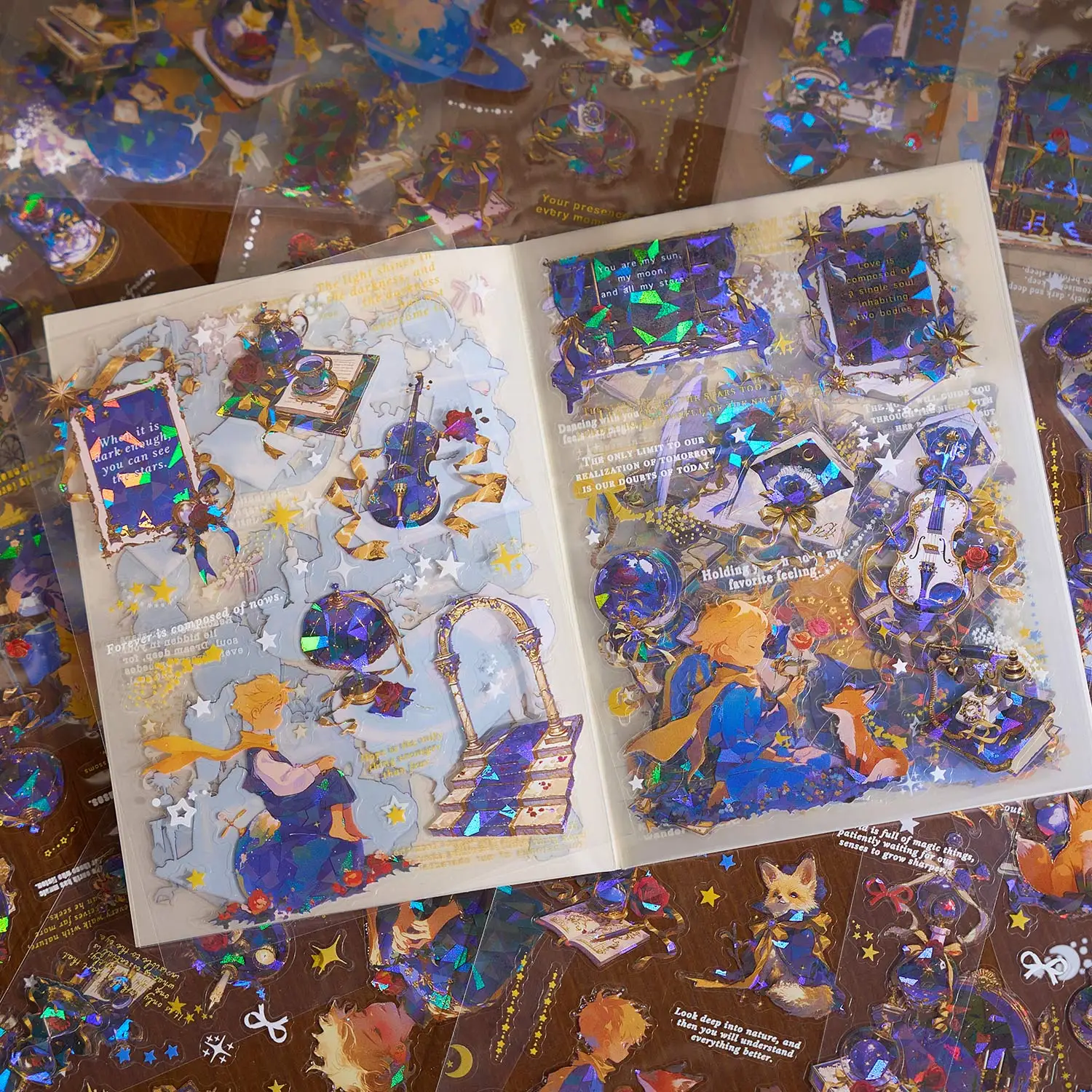 

20 листов Kawaii Prince Universe, наклейки для высечки, книга, горячий штамп, канцелярские наклейки, креативный альбом для скрапбукинга «сделай сам», дневник, альбом