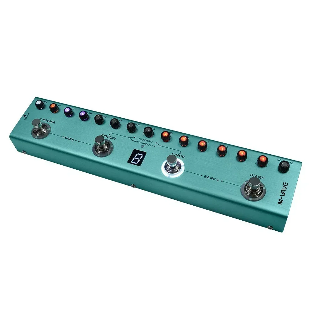 

Guitar Multi Effects Pedal Band Equalizers Balanced Output Delays Reverbs Guitar Effects Pedal BT Connection Type-C