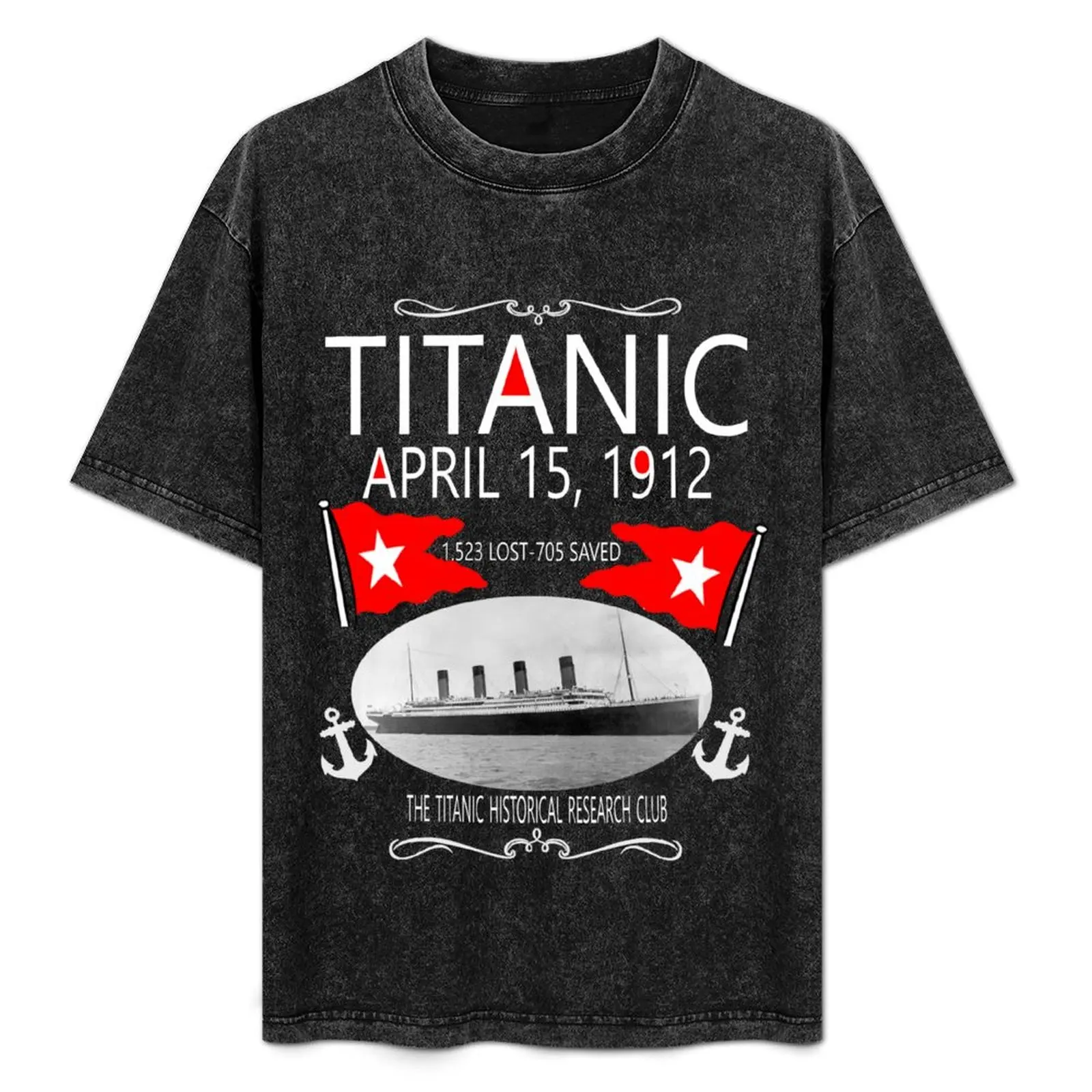 タイタニックヴィンテージポスタークルーズ沈没船大西洋航海tシャツフェスティバルパーティーティートップ
