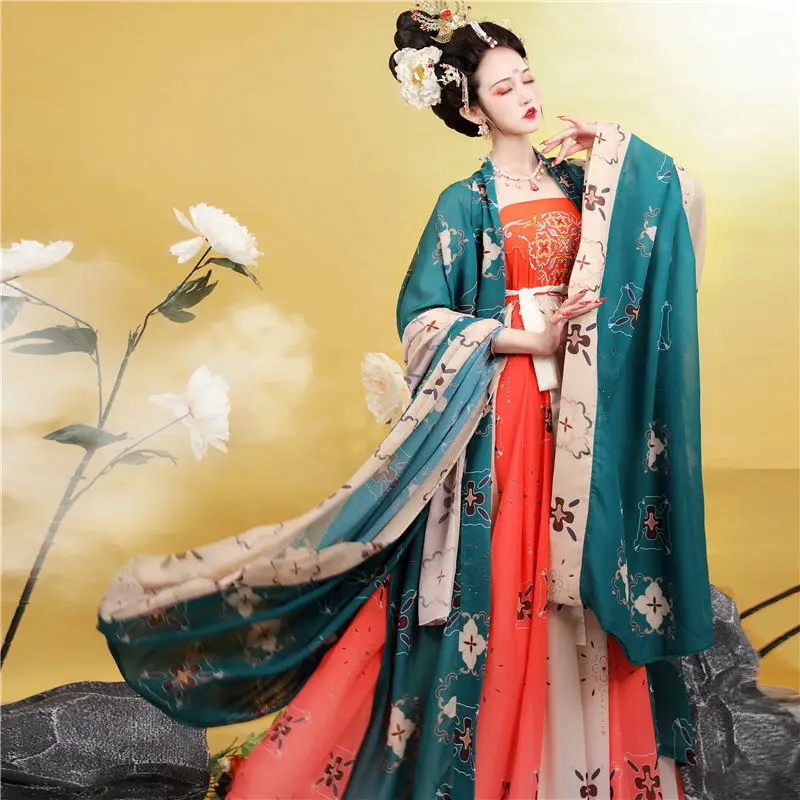 

Authentic Original Hanfu Female Student Tang System Fairy Dress Chinese Traditional Dress Ancient Chinese Costume