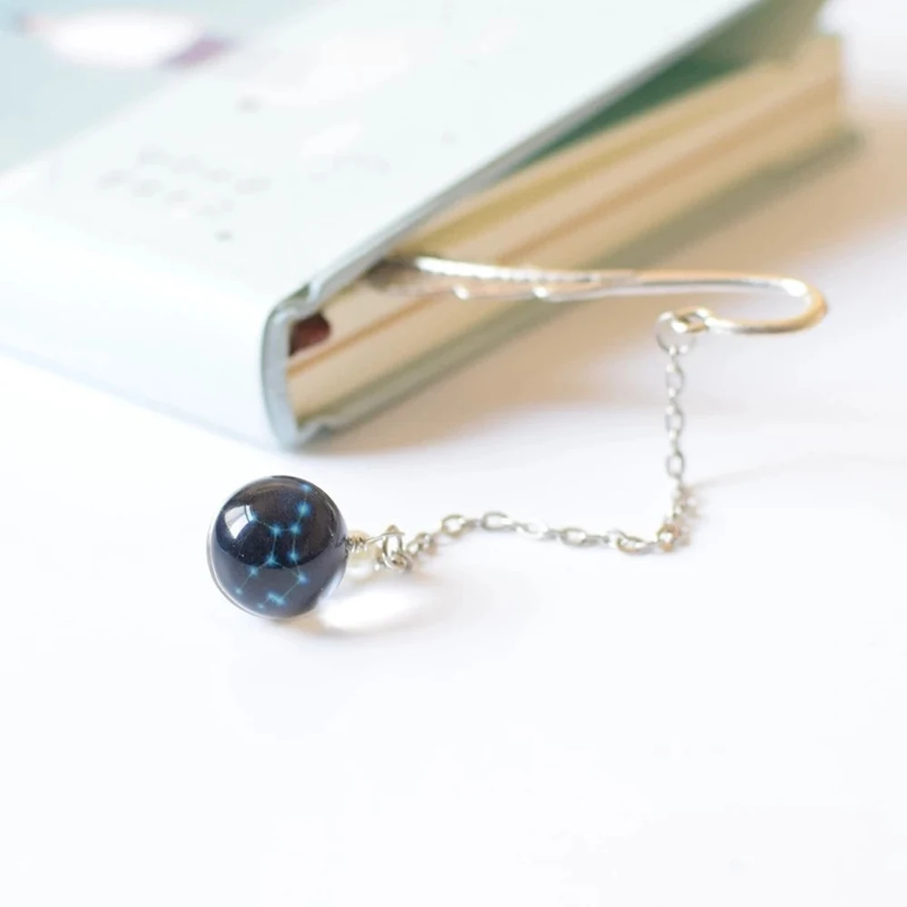 Supply School Supply Luminous Creative Reading Metal Book mark Noctilucent Bookmark Bookmark Pendant 12 Constellation Bookmark