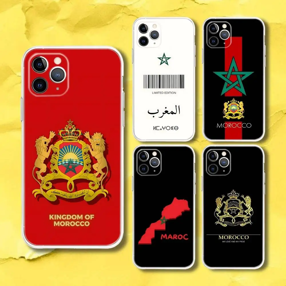 

Moroccan Morocco Flag Passport Map Phone Case For iPhone 17,16e,16,15,14,13,12,11 Mini Pro Max X,XR,XSMAX 8,7 Plus Transparent