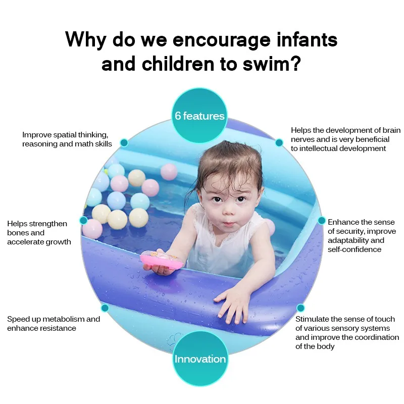 1M aufblasbares Spielzeug, Schwimmbäder für Babys, Kleinkinder, Kinder, drinnen und draußen, Badewanne, Ozean-Ballbecken, Wasserspielzeug für Kinder, Mädchen, Jungen