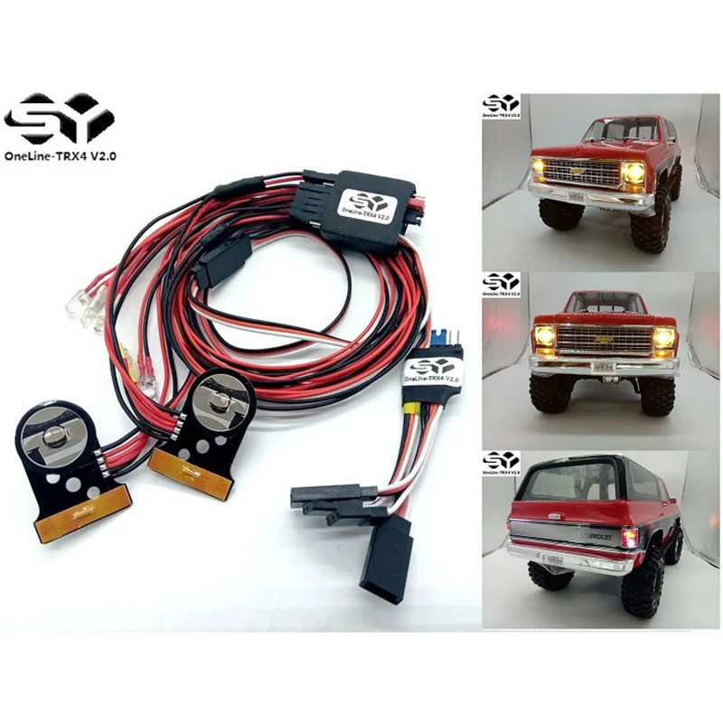 

Модель системы освещения для 1/10 RC гусеничного автомобиля Traxxas OneLine-TRX4 V2.1 Chevrolet K5, детали «сделай сам»