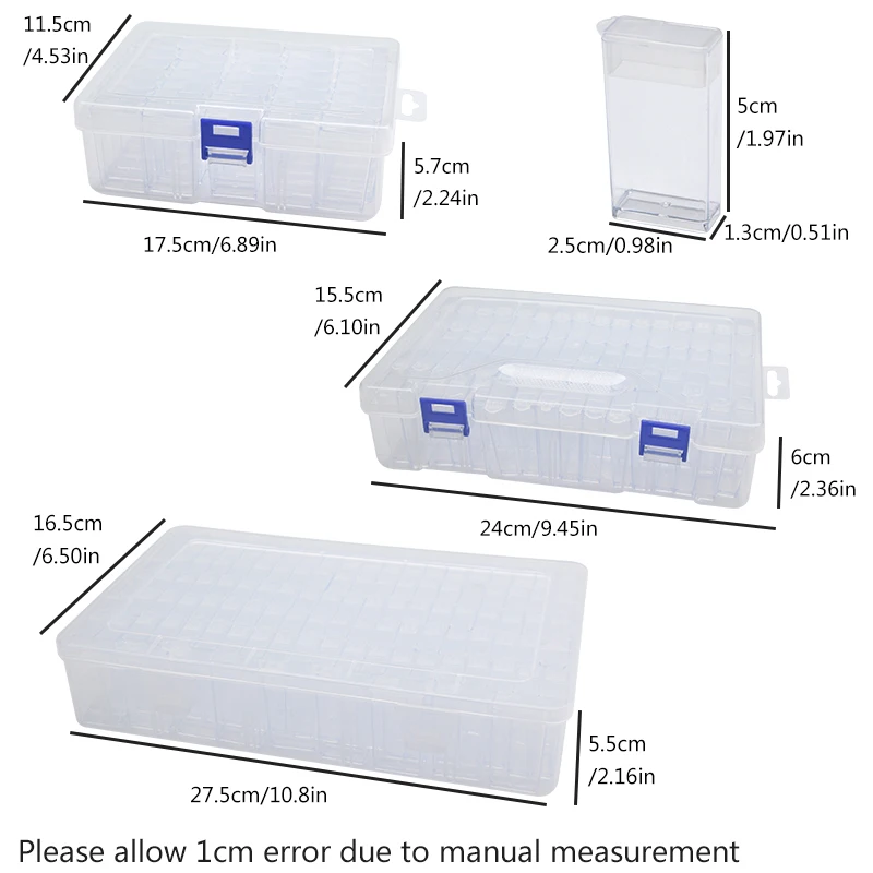 1-109 stücke Transparente Abschließbare Box Kleine Objekt Lagerung Box Angeln Getriebe Zubehör Box Kunststoff Material – Detail 3