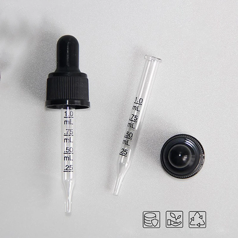 Essential Oil Dropper Head Glass Elbow Graduated Dropper Head Droplet Bottle Accessories Beauty Makeup Skincare Tools