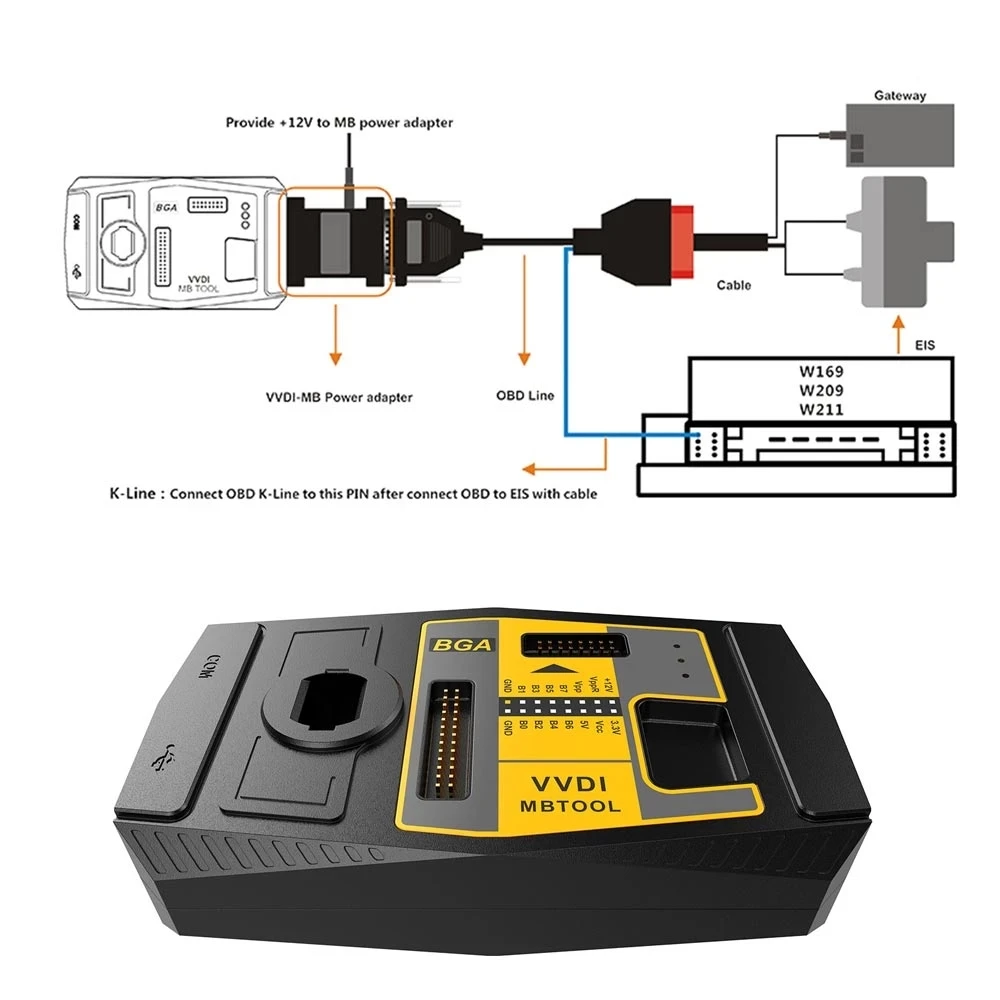 Xhorse VVDI MB BGA TOOL With 1 Year Unlimited /NO Token For Benz Key Programmer For Benz With BGA Calculator Function