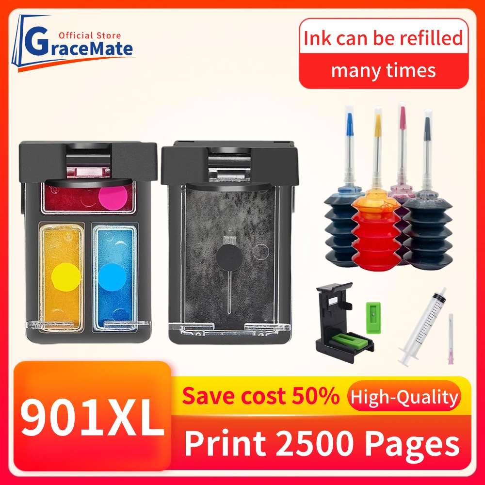 Replacement for HP 901 hp901 Ink Cartridge for Officejet 4500 J4540 J4550 J4580 J4585 J4624 J4535 J4600 J4640 J4660 J4680 J4680c