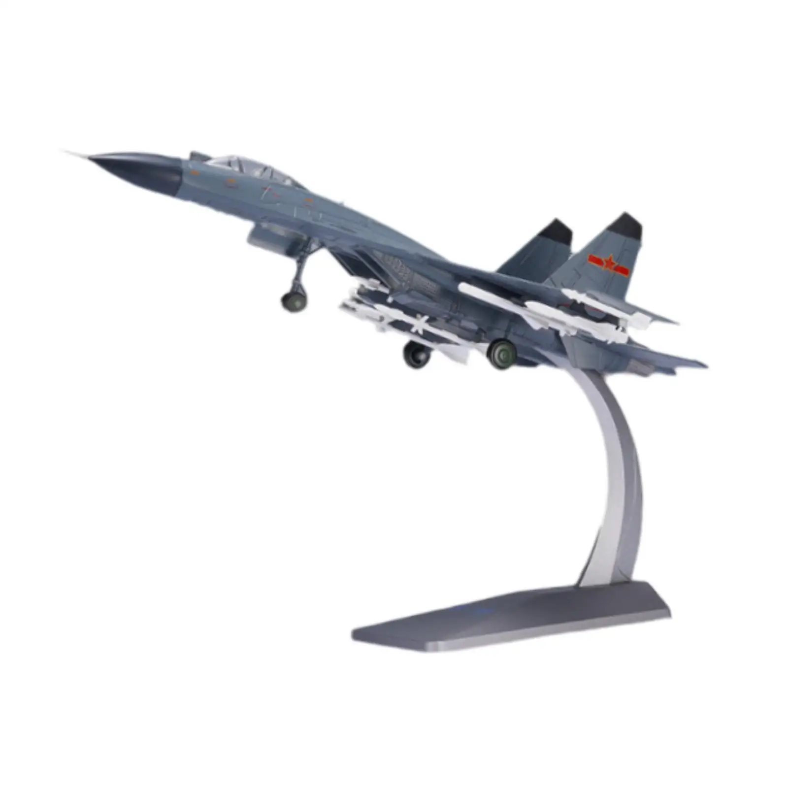 1: 72 Chinese J11 Fighter Aircraft Model with Stand Lifelike Lightweight Miniature Multipurpose 12x9x8.2inch Airplane Collection