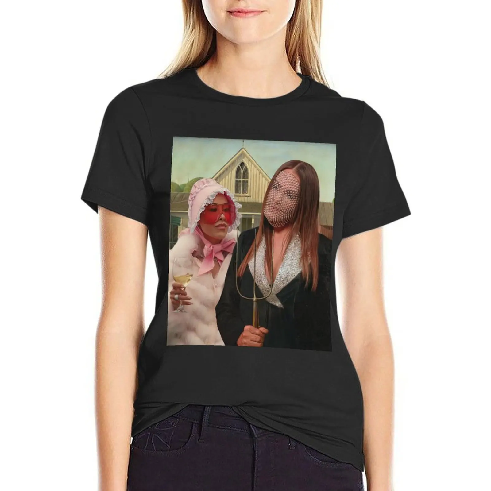 

American Chaotic T-Shirt female customs design your own Women tops